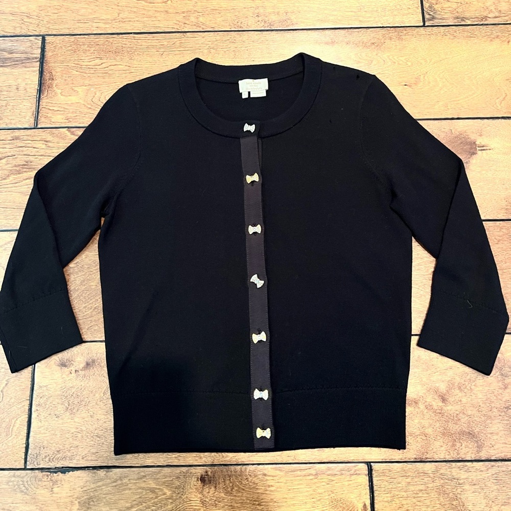 Kate Spade Black Bow Cardigan